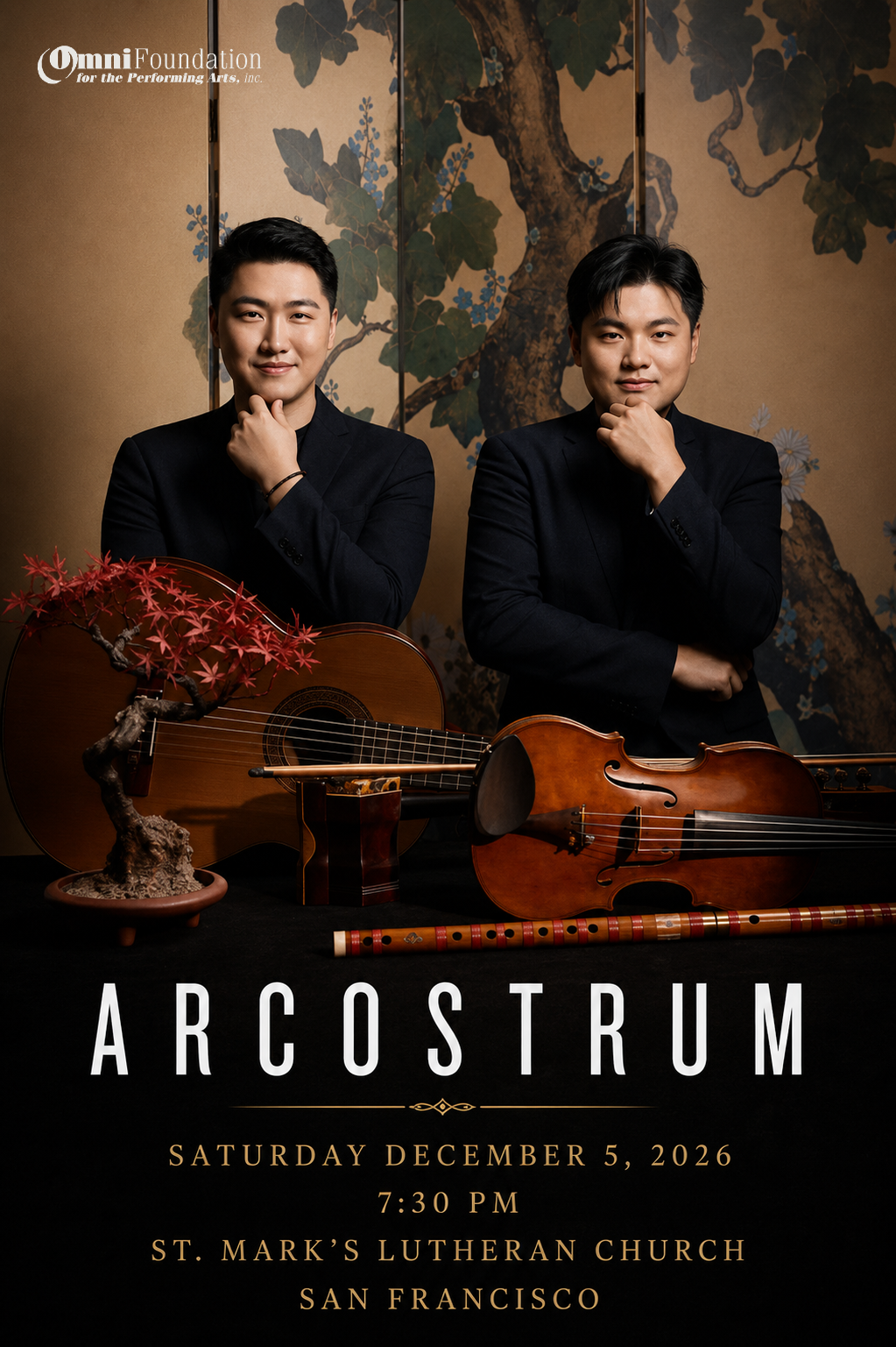 ArcoStrum concert poster for December 5, 2026